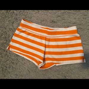 Super soft orange & white lounge shorts M